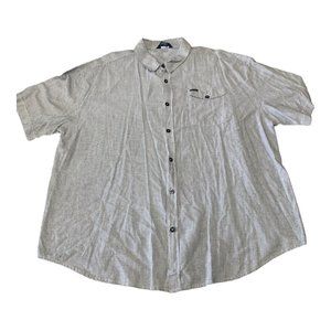 ROCAWEAR Size 5XB Black White Plaid Short Sleeve 100% Cotton Button Up Shirt